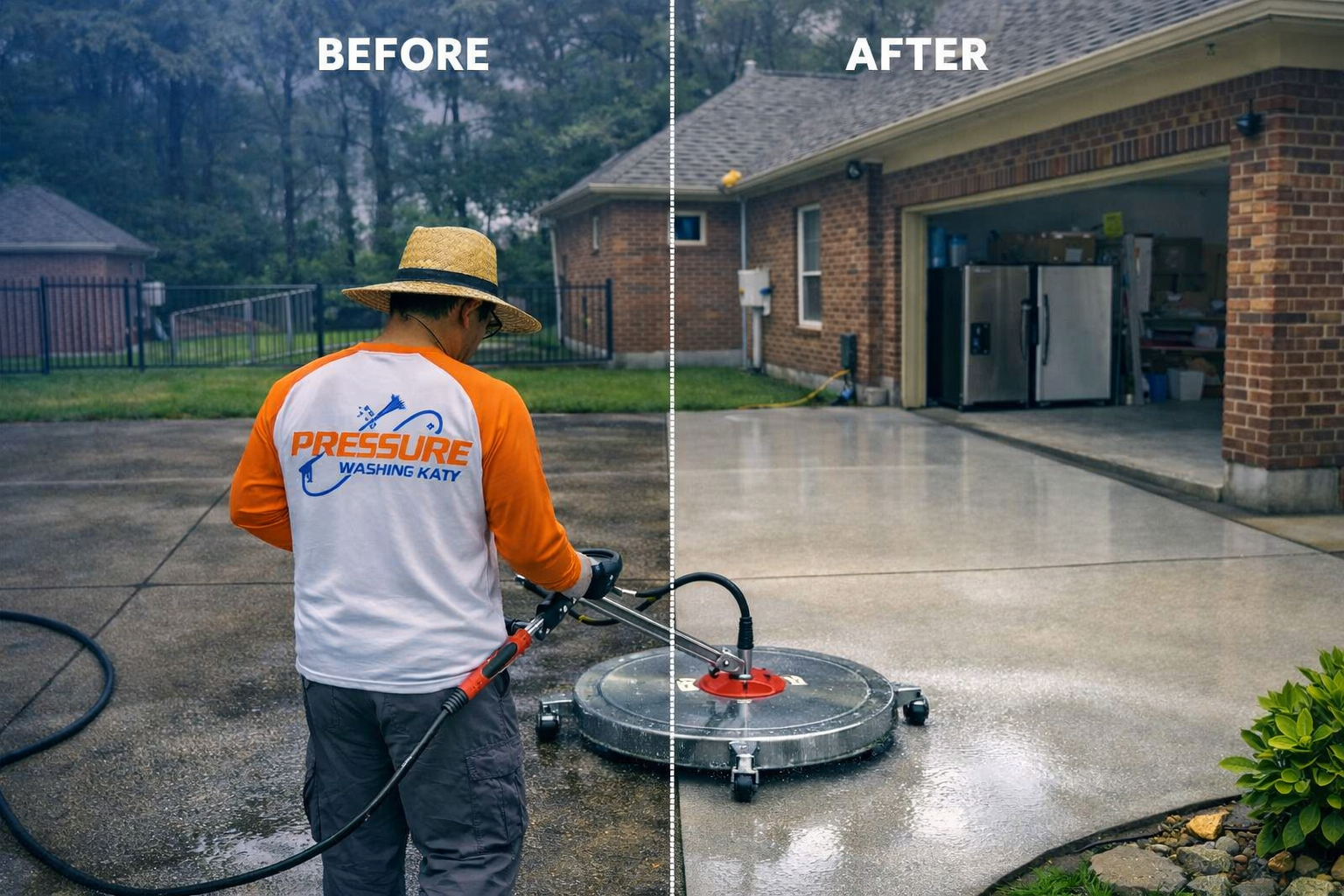 Drvieway Cleaning Before & After